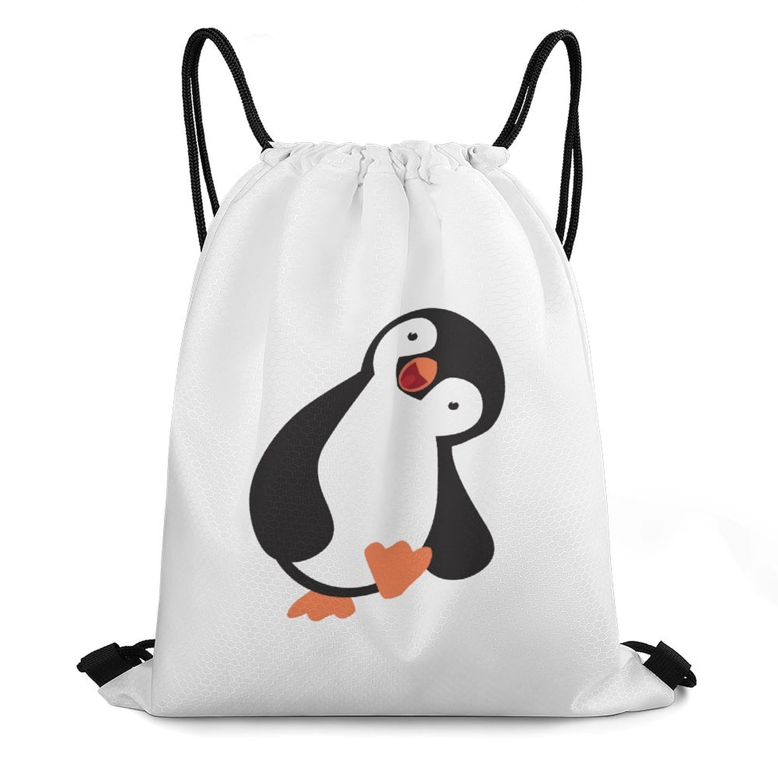 ペンギン 巾着　リュック　バック Amazon.co.jp: ナップサック 可愛い ペンギン ジムサック プールバッグ