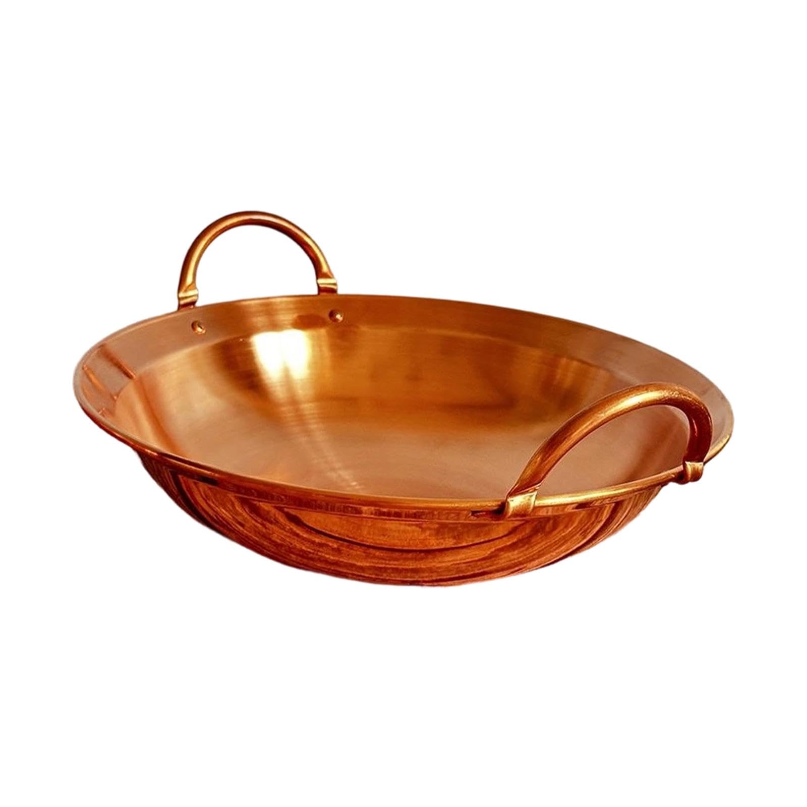 Wok en cuivre Sharplace 22cm polyvalent pour repas de famille et maison