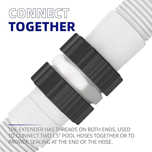 Miniatura 5 de Conector de manguera dividido para piscina compatible con bomba de natación Intex Coleman de 1.5 pulgadas, extensor de manguera de piscina con