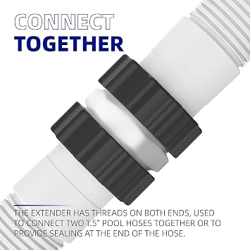 2 Pack 1.5 Pool Hose Connector Fits Intex Coleman W/2 O-Ring Gaskets