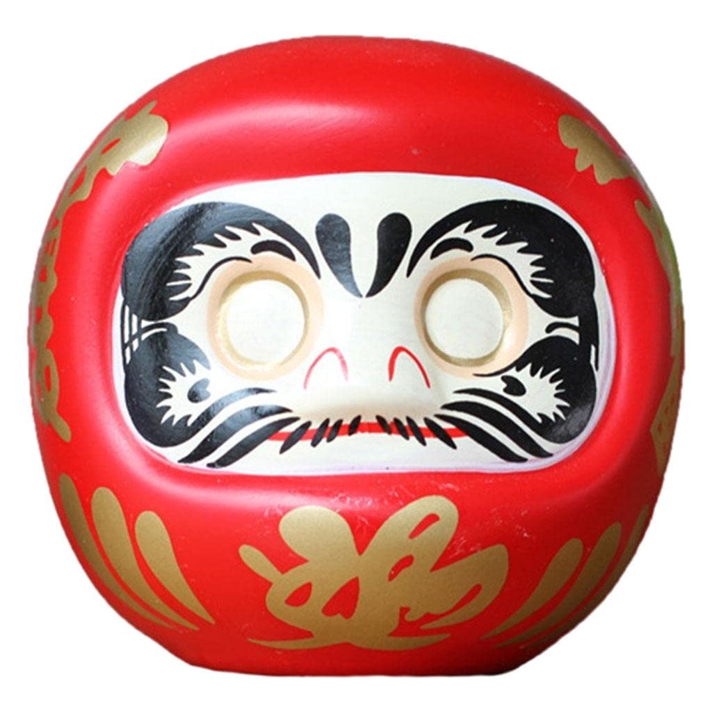 OUOULAJY Japanese Daruma Doll Ornament Piggy Bank Lucky Cat Business red 10x10x10 cm