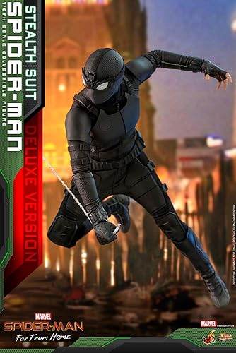 Miniatura 4 de Hot Toys Movie Masterpiece Figura de acción a escala 1/6 Spider-Man (traje sigiloso) MMS541 Lejos de casa versión de lujo Tom Holland