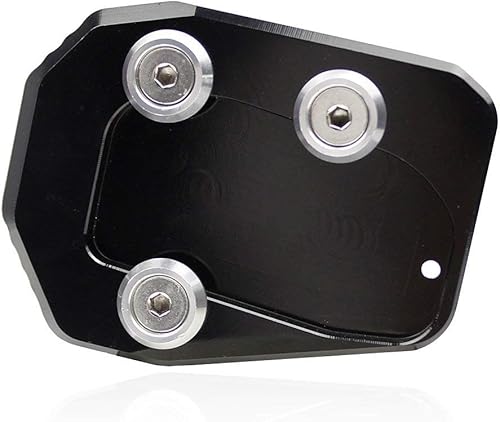 FATExpress Placa de apoyo lateral de aluminio para motocicleta Y.a.maha FZ-09 MT-09 FZ09 MT09 FZ MT 09 14-15 (negro)