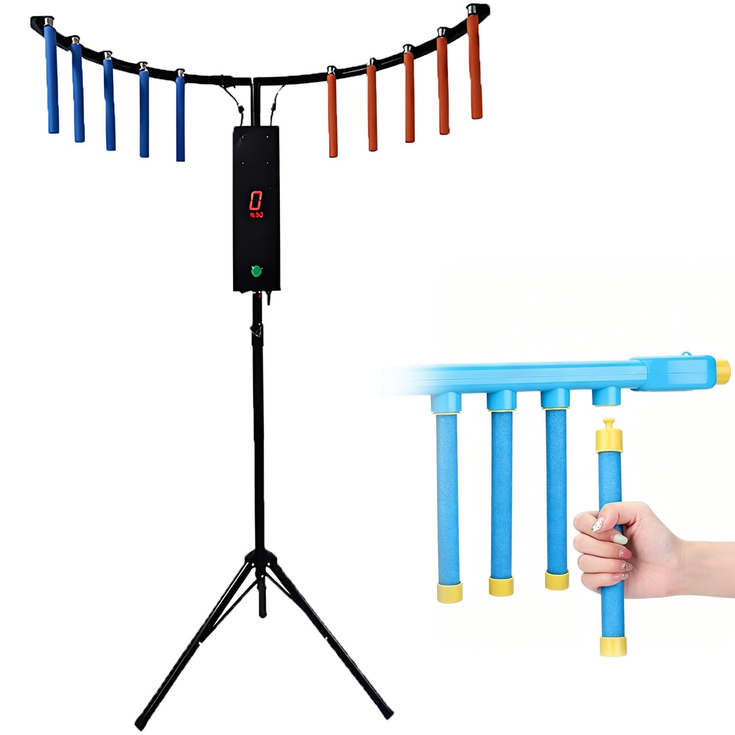 QuinteZhenTially Catch Stick Game,Eye Coordination Training,Reflex Arcade Game,Easy Disassembly Party Game,with 10 Sticks,Improve Focus & Hand Eye Coordination Training,for Parties,Commercial Black
