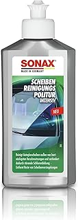 SONAX Windscreen Cleaning Polish Intensive (250 ml) Cleans Car Glass Panels of The Most Stubborn Dirt | Item No. 03371000