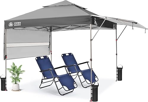 Miniatura 8 de CROWN SHADES Carpa Plegable de 10x10, Carpa Comercial Instantánea con Toldo Extensible, Centerlock Patentado, Tela Recubierta de Plata 150D, 4