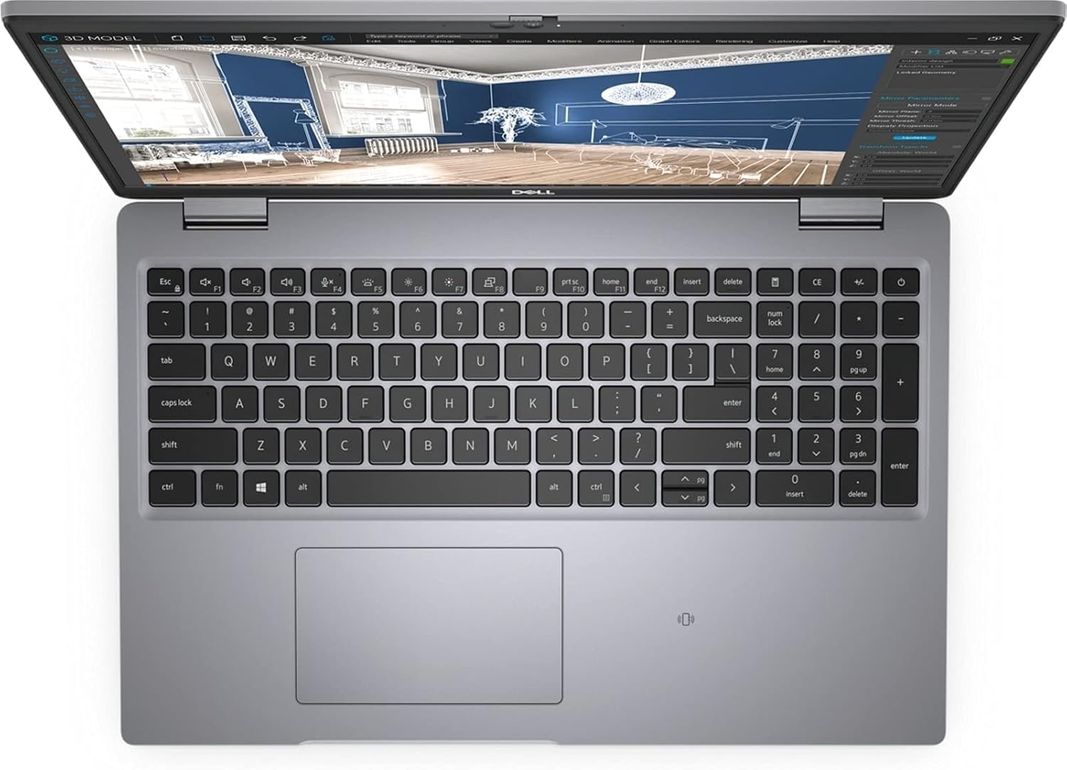 Dell Precision 3561 Notebook NVIDIA Quadro T1200, Intel Core i7-11800H, 15,6" FHD IPS, 16 GB RAM, 512 GB SSD, US QWERTY-Tastatur, Webcam, Windows 11 Pro (Generalüberholt)