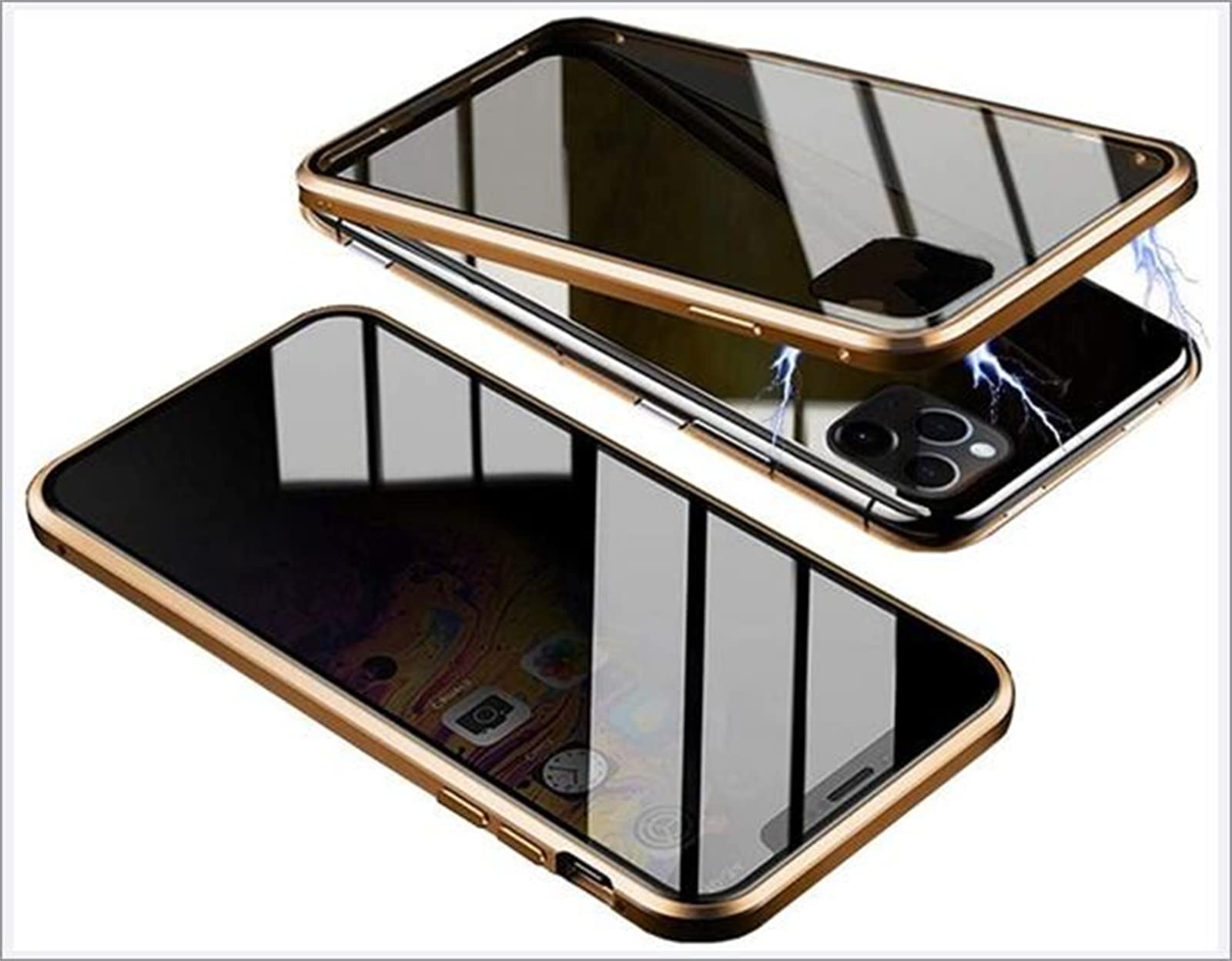 LeYi Magnetische beschermhoes voor iPhone 13, met 2 gehard glas