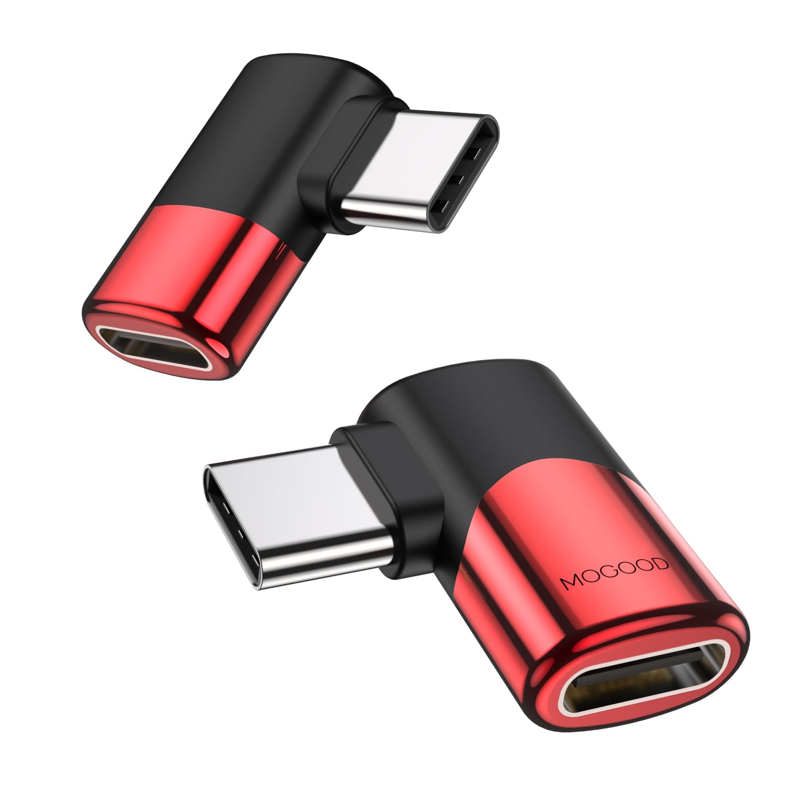 MOGOOD USB C 90 Grad Adapter C männlich zu C weiblich - USB C Extender Rechter Winkel für Steam Deck, Switch, Notebook, Tablet und Handy Zubehör