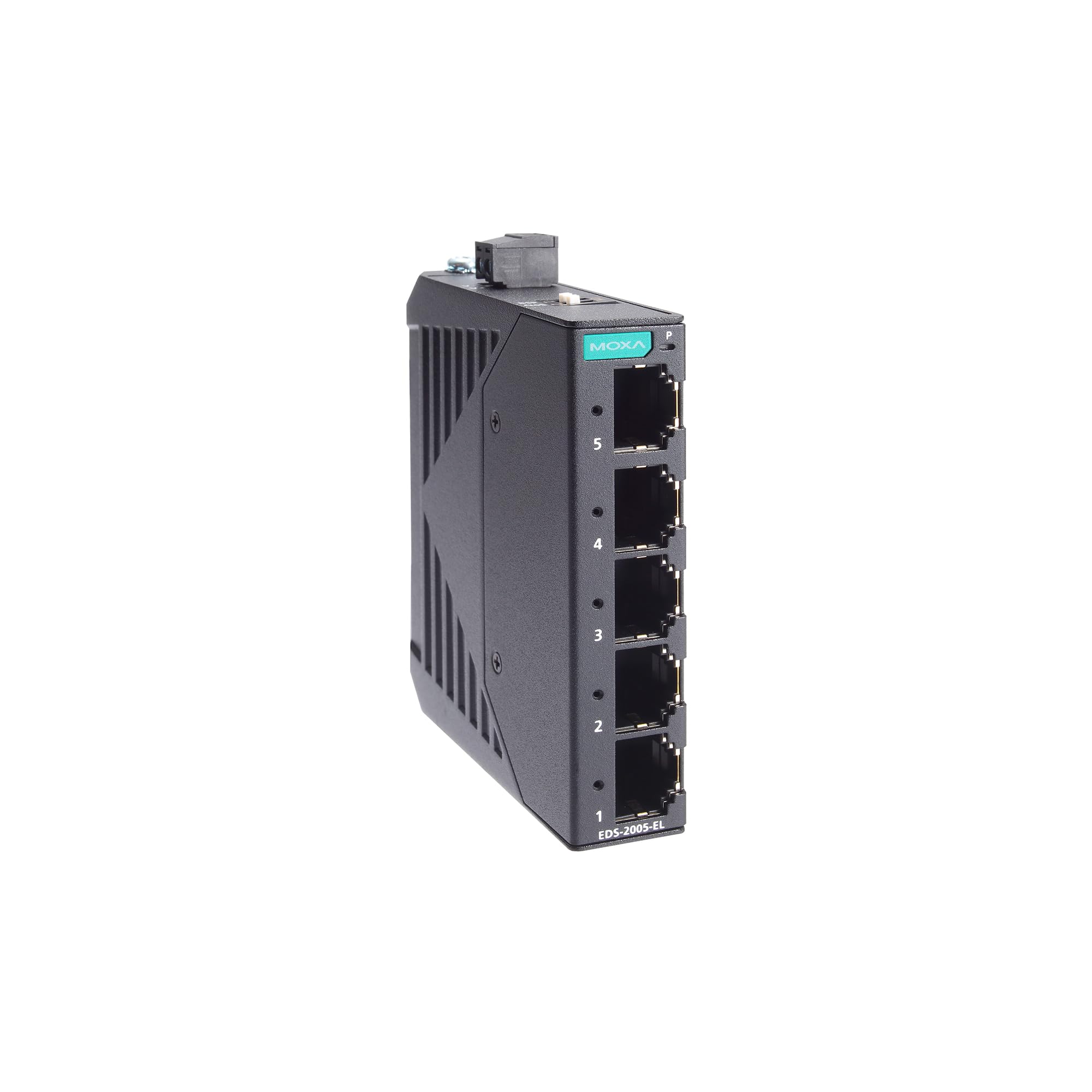 Moxa | Ethernet Switch, 5 Port, Unmanaged, 24 VDC, IP40, Metal, EDS-2005-EL Series