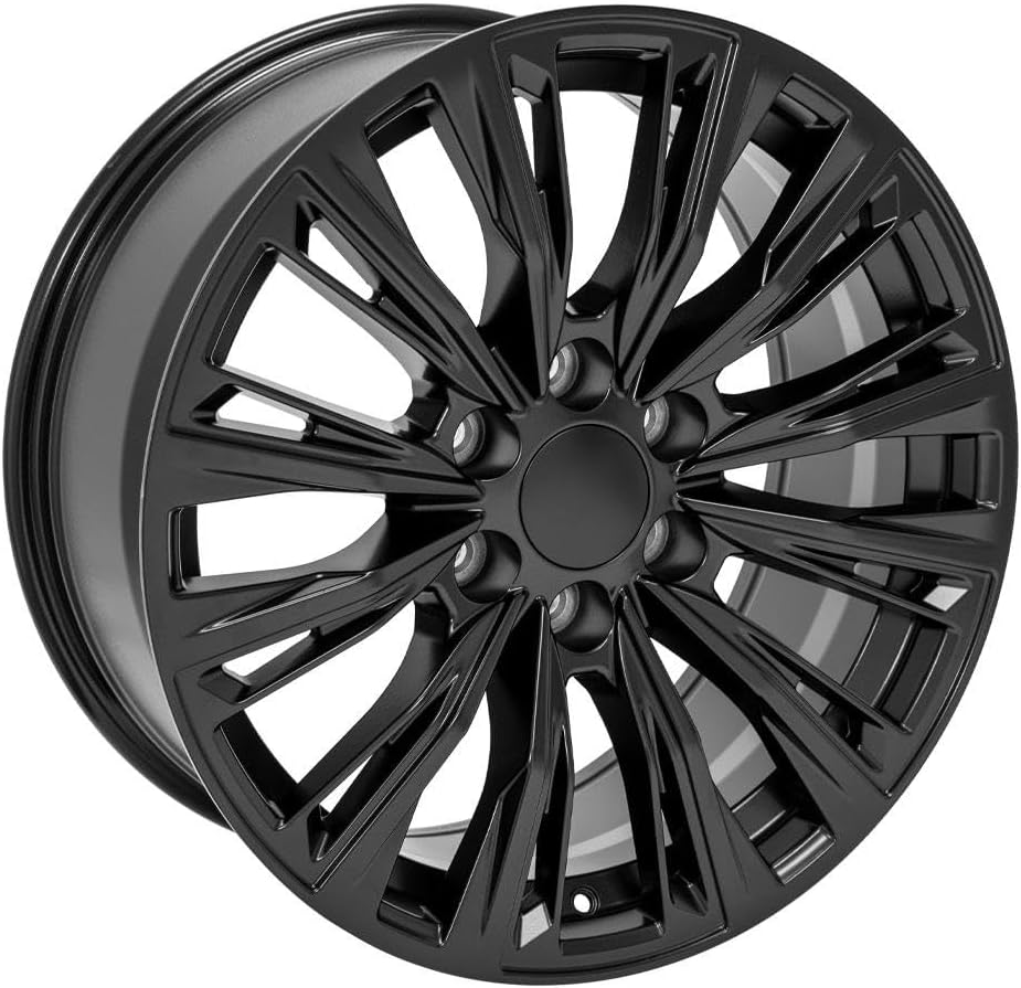 OE Wheels CA93 20 Inch Rims and Tires Fit Escalade-V Series Style 6x139.7 20x9 Satin Black - Hollander 4869 - TS-37 AT 275/55-20 (Set of 4)