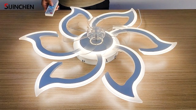 ✳miffy_san✳ SIJINCHEN Flower Ceiling Fans with Lights and Remote, 33.5