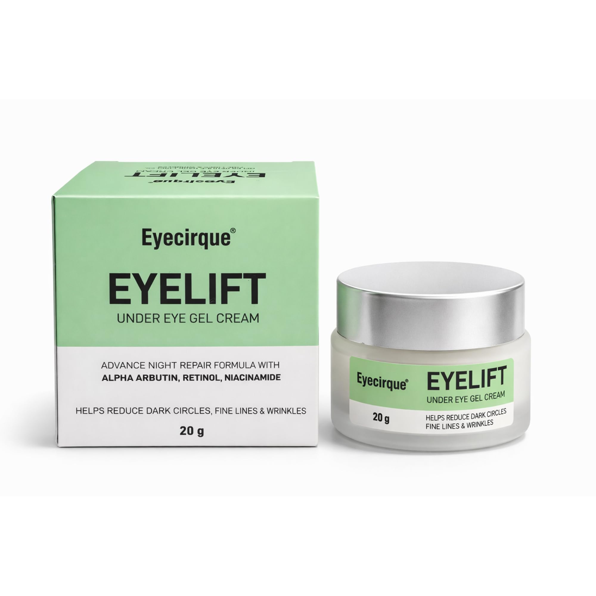 Under Eye Dark Circle Removal Cream with Retinol, Alpha Arbutin & Niacinamide | Night Repair Under Eye Gel for Puffiness, Fine Lines & Wrinkles | Brightening Eye Cream for Men & Women | 20g-image-4