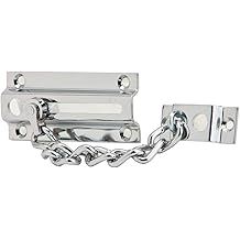 Prime-Line Chain Door Guard - 3-5/16" Solid Brass Security Lock With Antique Finish
