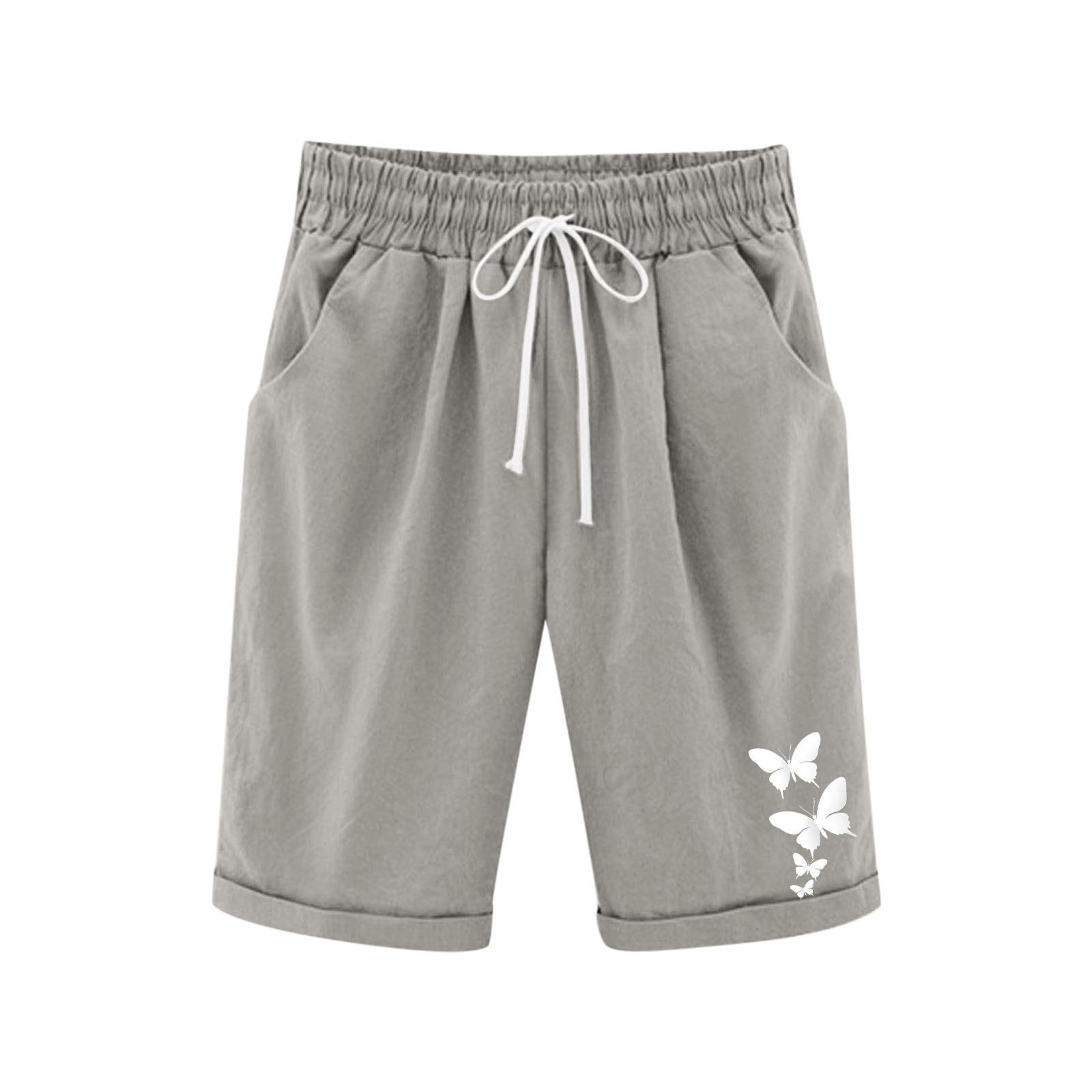 duxyoz Capris Pants for Girls Summer Casual Loose Straight Wide Leg Drawstring Elastic Waist Cropped Trousers Kids Loose Fit Baggy Beach Shorts Knee Length Lounge Bermuda Shorts 5-6 Years