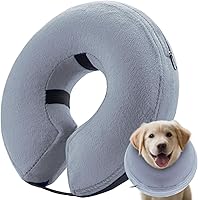 Vista 12 de Collar de cono de perro suave inflable (tamaño S), collar de perro de recuperación de protección contra golpes, cono de dona de gato, cómodo collar