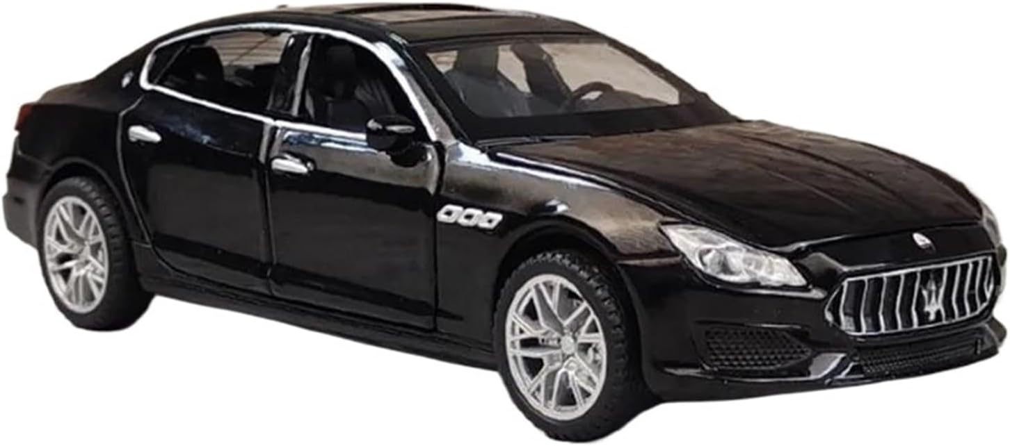 Decorative Car Model 1:32 for Quattroporte Coupe Die-cast Alloy Car Models Festival Decoration Give to Lover Car Culture Display Perfect for Gifting(Black)