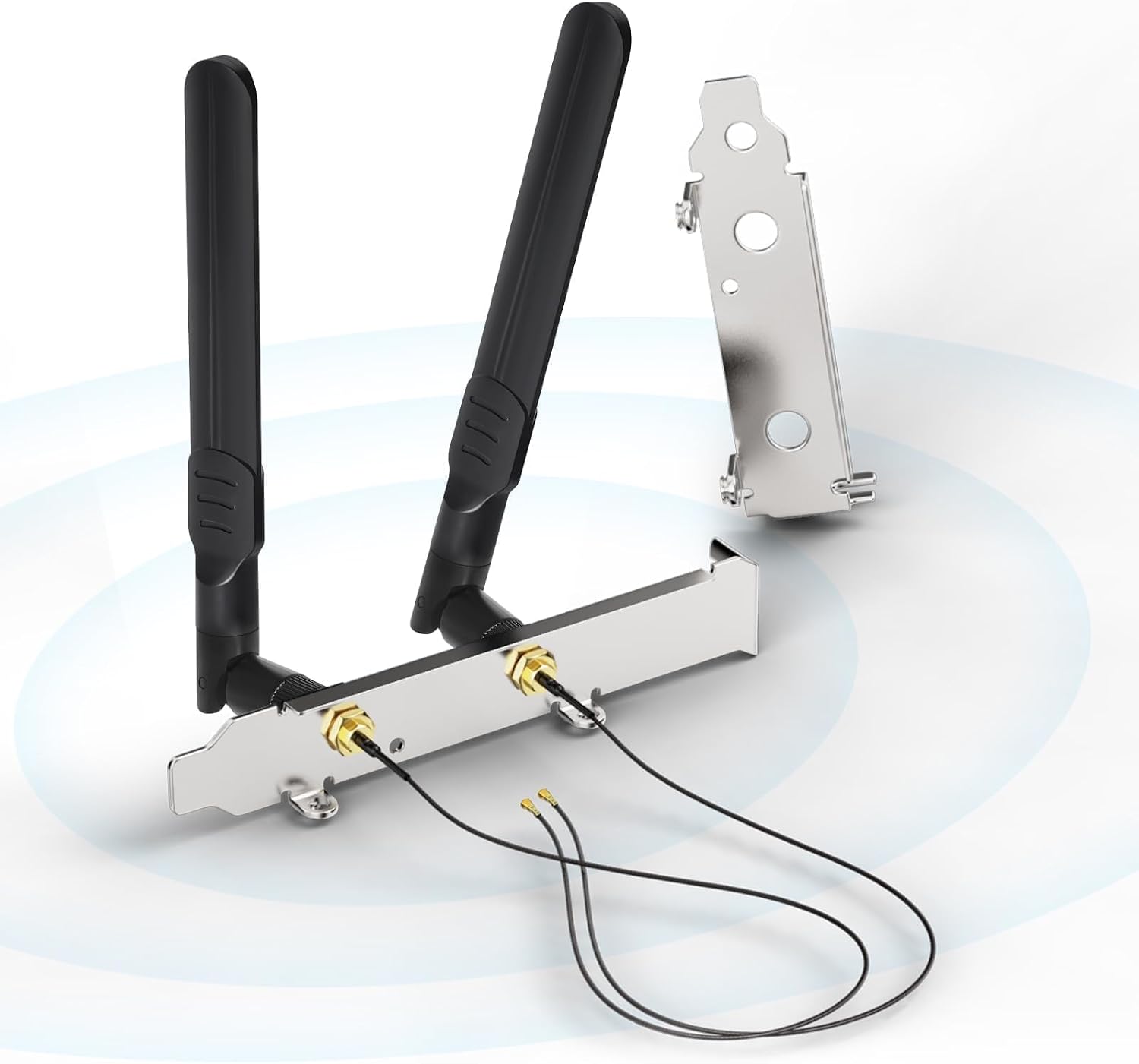 Bingfu Dual Band WiFi 2.4GHz 5.8GHz 8dBi RP-SMA Male Antenna + 9.84 inch Extension Cable + Slot Cover for M.2 NGFF Intel Wireless Network Card WiFi Adapter