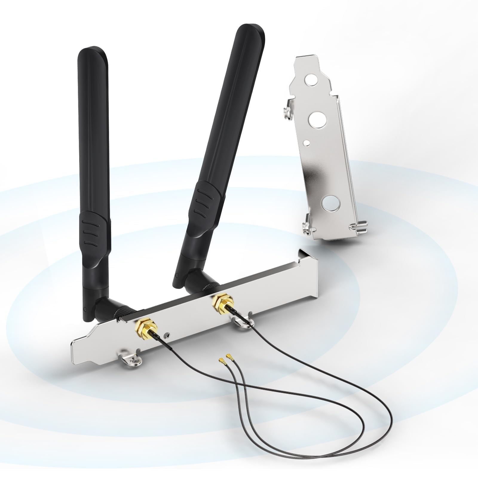 Bingfu Dual Band WiFi 2.4GHz 5.8GHz 8dBi RP-SMA Male Antenna + 9.84 inch U.FL IPX IPEX MHF4 to RP-SMA Female Extension Cable + PCI Slot Cover for M.2 NGFF Intel Wireless Network Card WiFi Adapter-image-26