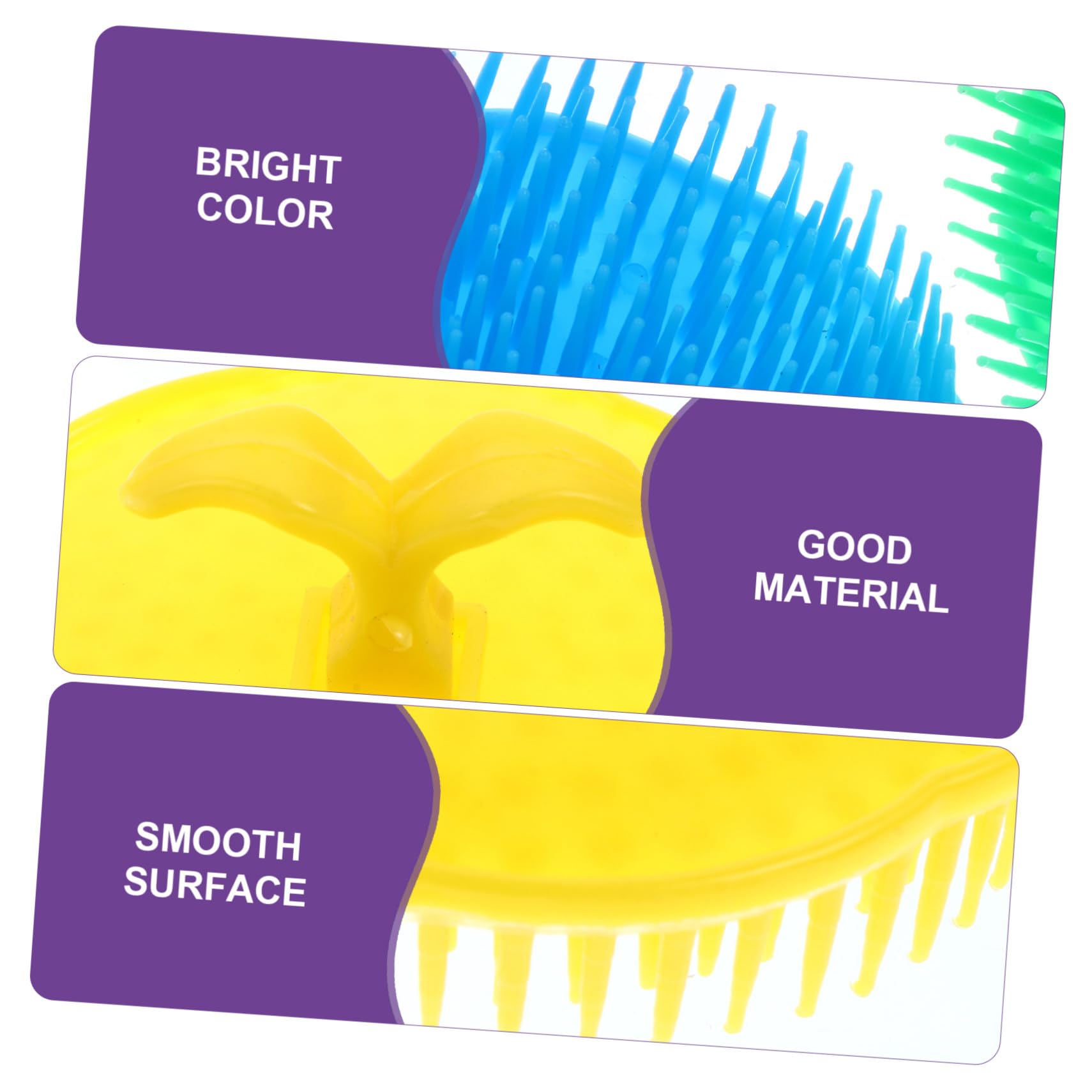 12 Cepillos Antipicazón y Masaje Creativo para Cuero Cabelludo Mango Ergonómico, Diseño y Lijado Fino, Ideales para Uso en Peluquería y Cuidado Personal en Color Aleatorio