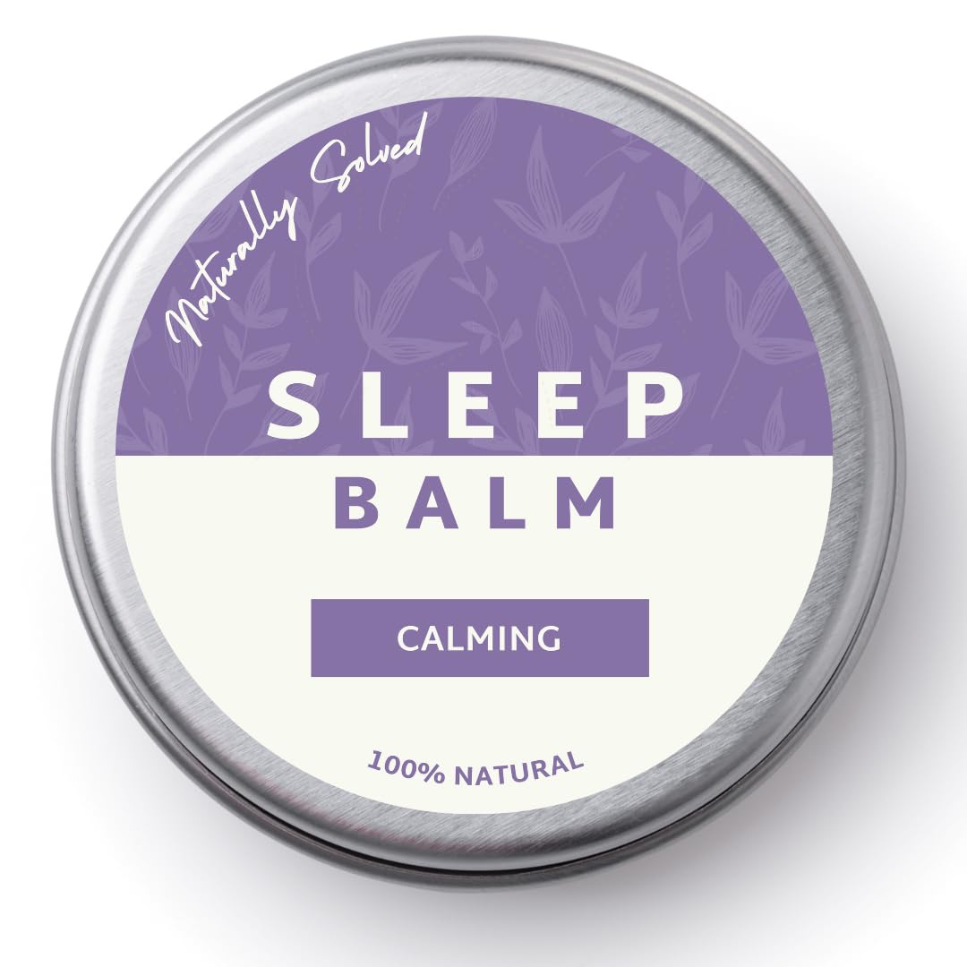 Naturally SolvedSleep Balm - Lavender & Eucalyptus Aromatherapy Balm to aid restful Sleep and Relieve Insomnia and restlessness