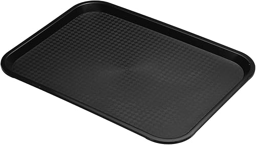 PATIKIL Bandeja de comida rápida de 14 x 11 pulgadas, plástico PP, reutilizable, reciclable, bandeja rectangular multiusos para restaurante, cocina,