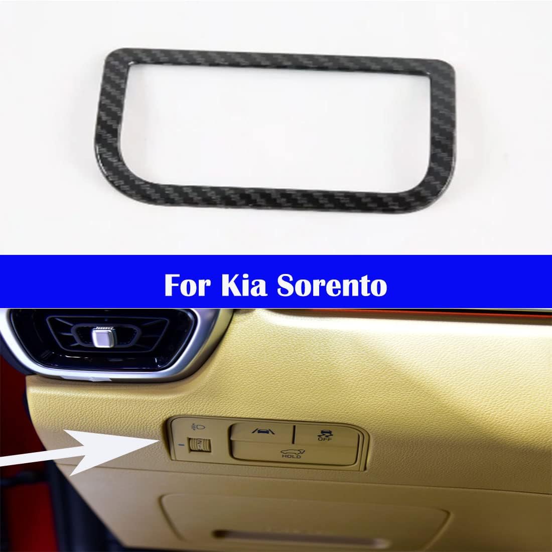 Car interior trim strip modified carbon fiber trim strip For Sorento 2021-2022-2023 (4 Outside handle Electroplating)