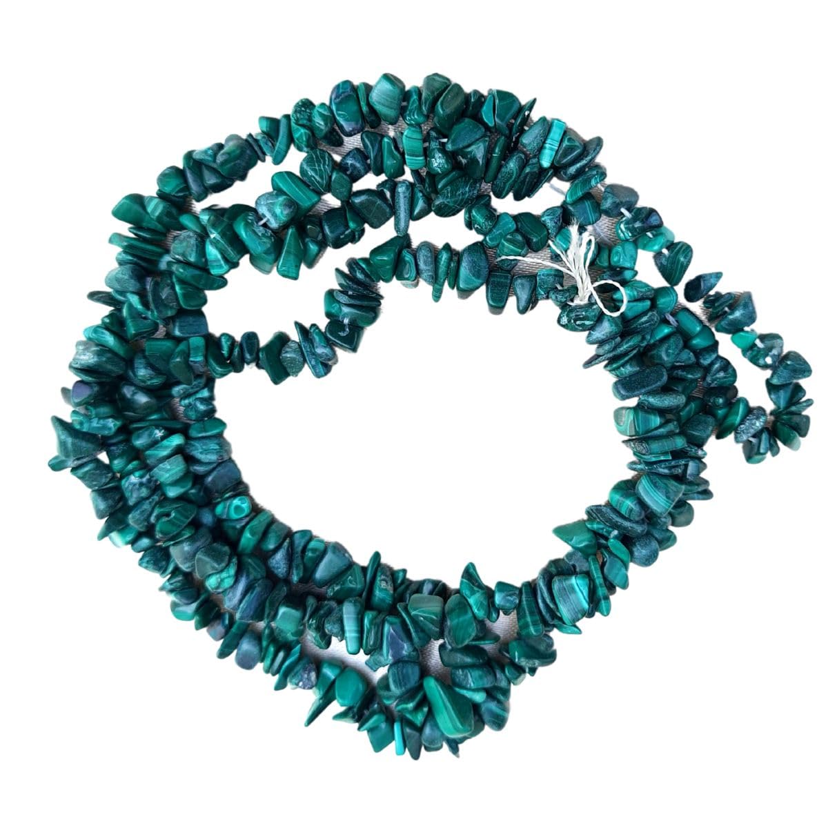 Maitri ExportMaitri Export Natural Crystal - Stone/Beads/Gemstone Chips Loose Beads in String for Making Necklace/Jewelry/Bracelet/Mala (Malachite)