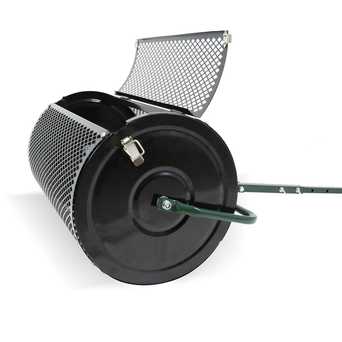 Kompoststreuer 95 L mit 70 cm Arbeitsbreite Düngerstreuer Kompostwalze Gartenstreuer für Dünger Saat mit T-Griff 3 Höhen verstellbar Rasenpflege