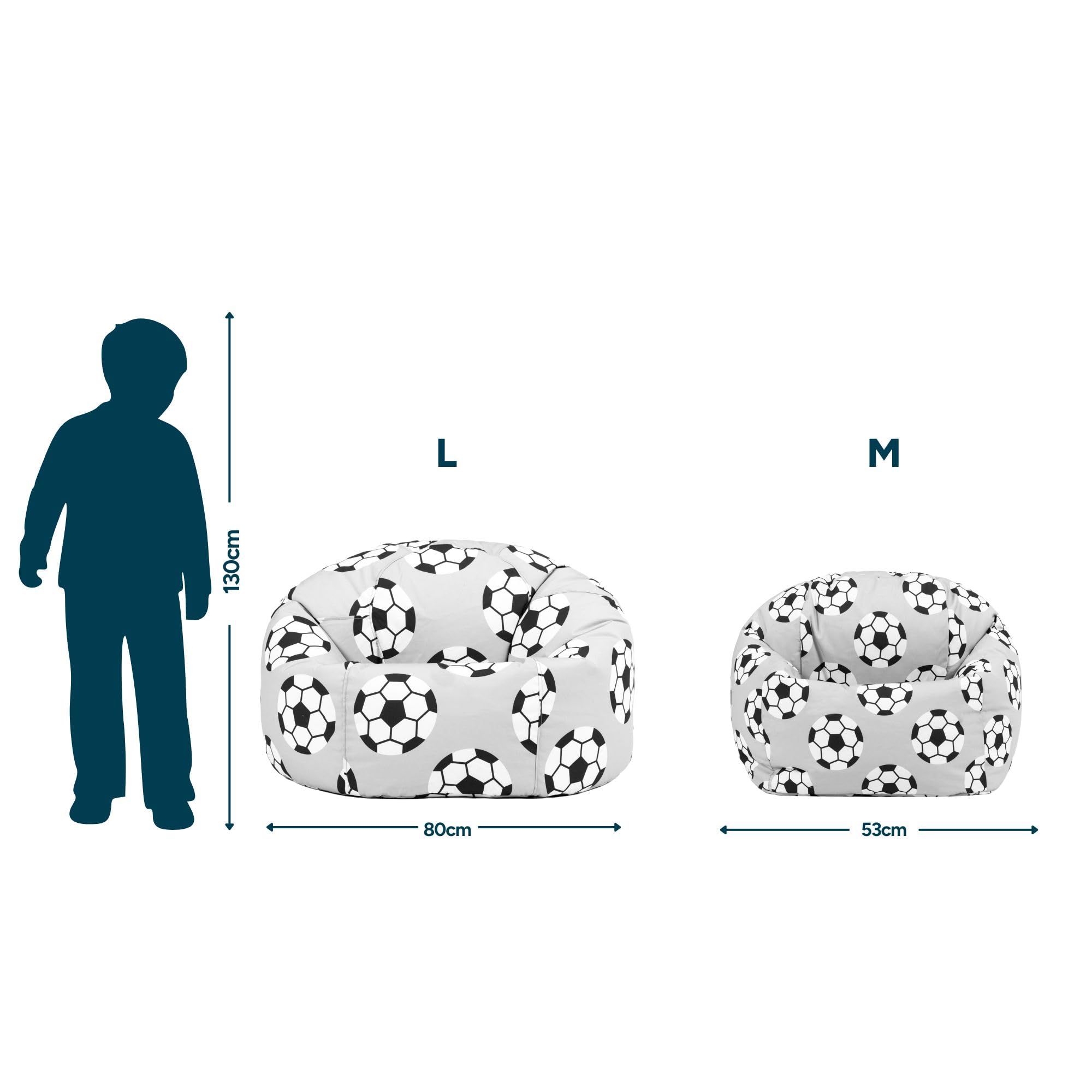 icon Sterren Zitzak Kind, Grijs, Geweven Stof, Kinderfauteuil, Kinder Zitzak met Vulling Inbegrepen, Bean Bag, Comfortabel Kinder Meubilair, Speelkamer, Kinderkamer, Slaapkamer
