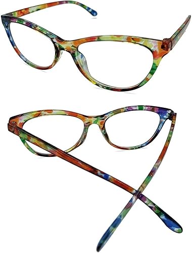 Miniatura 6 de Paquete de 3 lentes de lectura con bloqueo de luz azul, elegantes ojos de gato, lectores de computadora, antifatiga ocular y deslumbramiento para