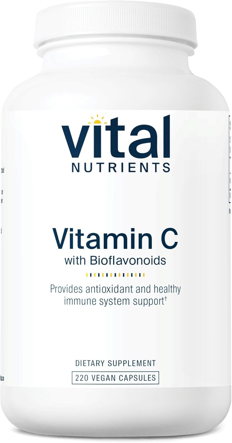 Vital Nutrients Vitamin C with Bioflavonoids - Vegan Supplement for Immune Support* - 1000mg Vitamin C and 500mg Citrus Bioflavonoid - Gluten, Dairy and Soy Free - Non-GMO - 220 Capsules