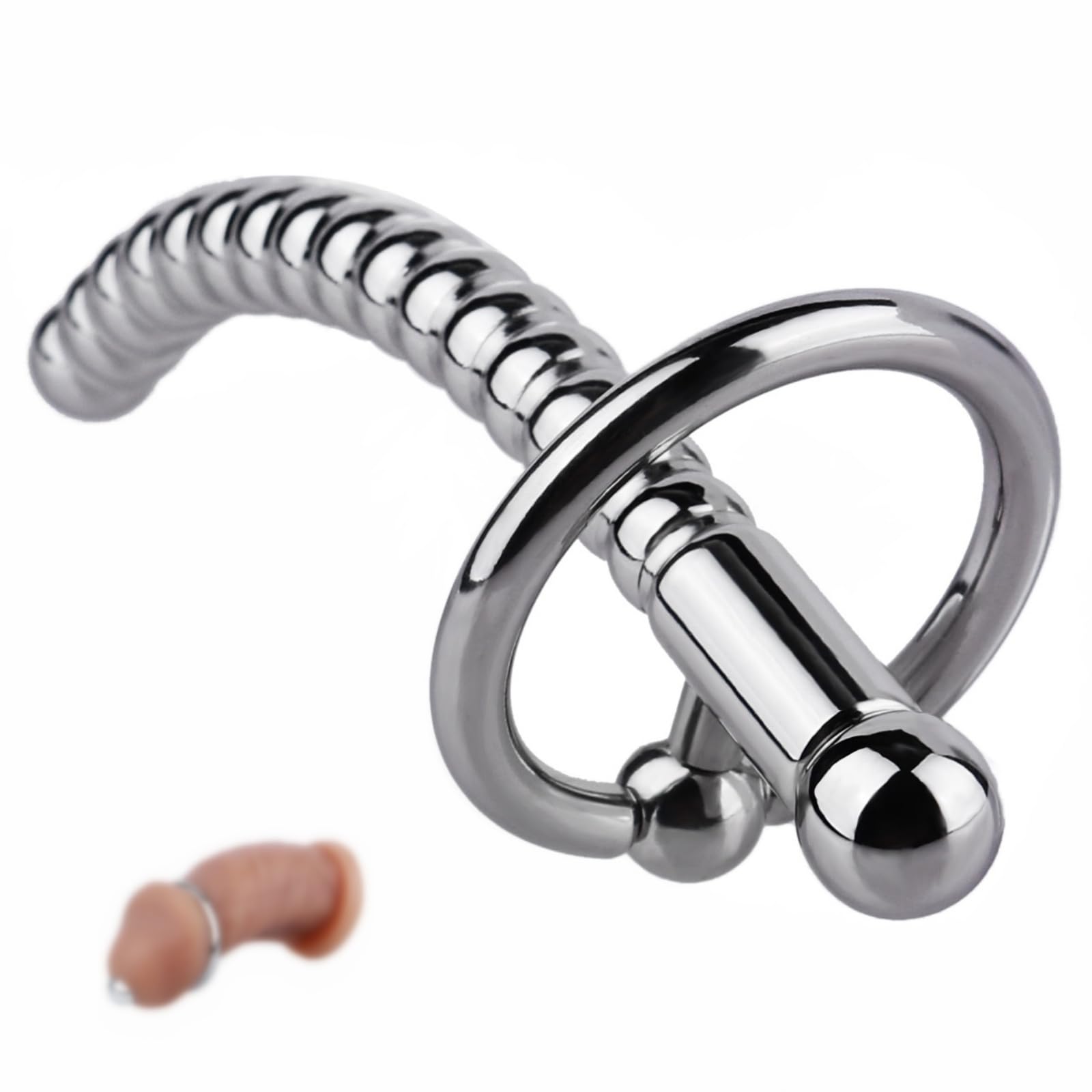 Tige urétrale amovible en métal pour hommes avec anneau fixe Accessoire d'exercice - frhlM74 (S)