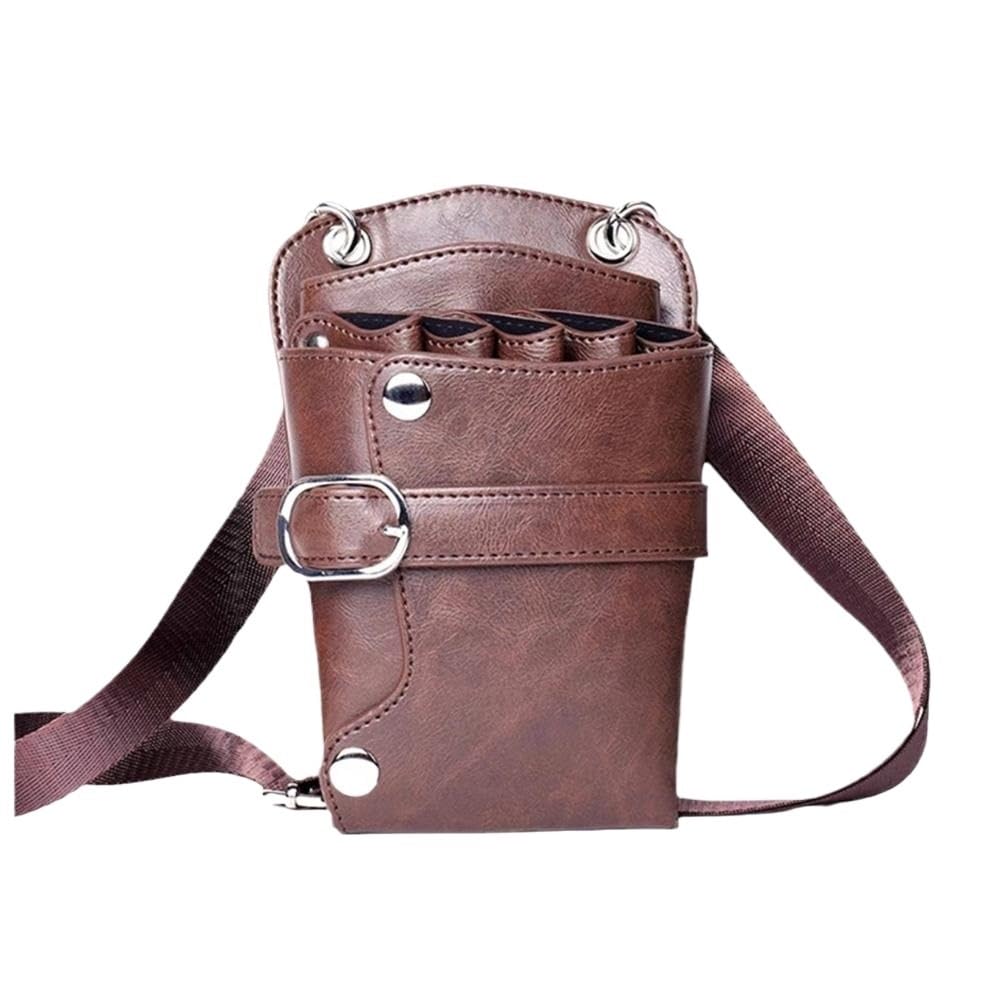 Borsa Parrucchiere Borsa for forbici for capelli con clip, custodia for pettine, parrucchiere, barbiere, forbici for capelli, fondina, porta attrezzi, marsupio, cintura, borsa in pelle PU Borsa Da Bar