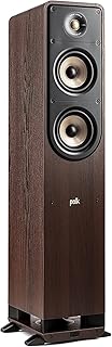 Polk Signature Elite ES50 Tower Speaker - Hi-Res Audio Certified and Dolby Atmos & DTS:X Compatible, 1" Tweeter & (2) 5.25" Woofers, Power Port Technology for Effortless Bass, Contemporary Walnut