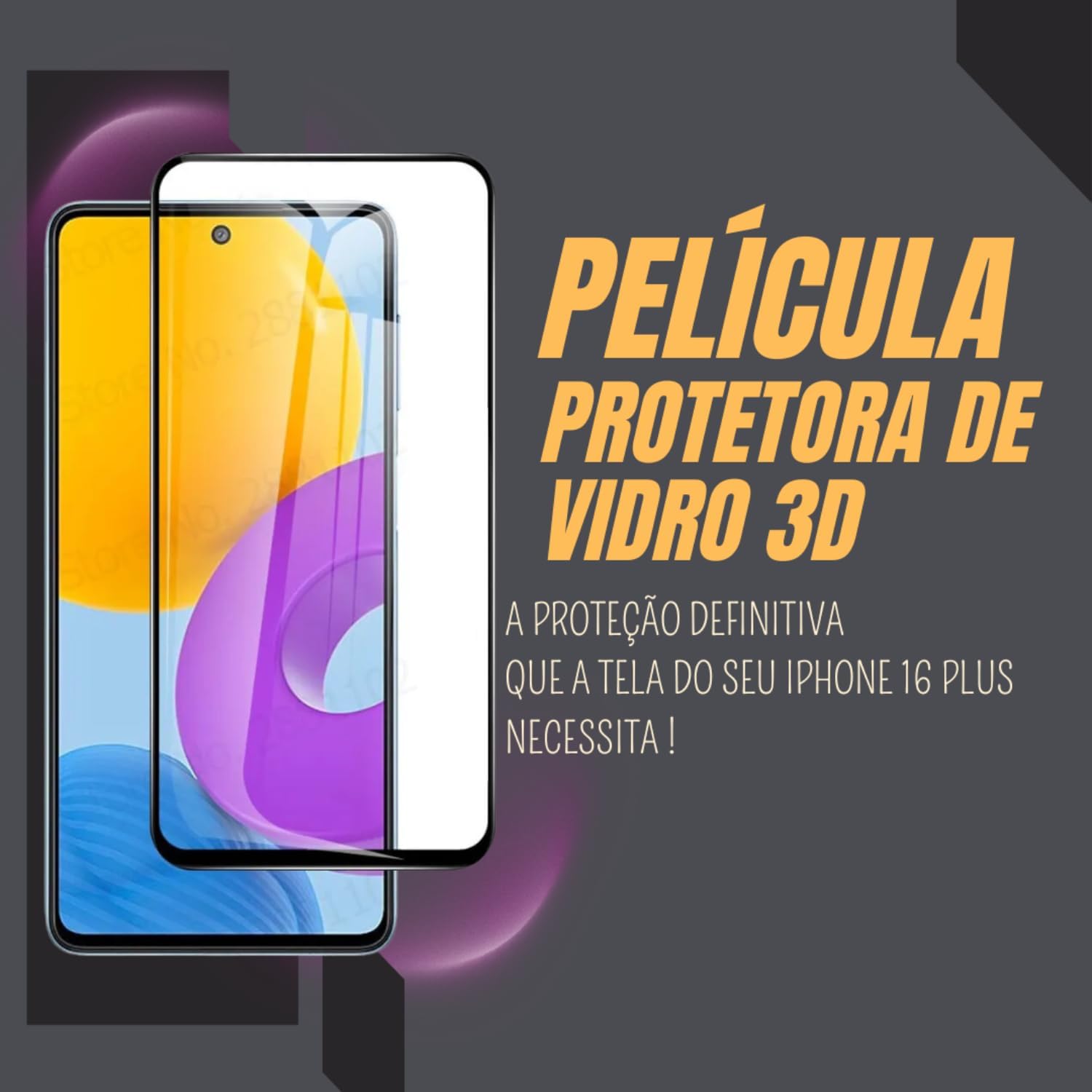 [GL CASES] Película Samsung Galaxy A56 Anti Risco Película A56 Vidro Temperado 3D 9H Proteção Com Cobertura Total Da Tela + Kit Limpeza Para Aplicação