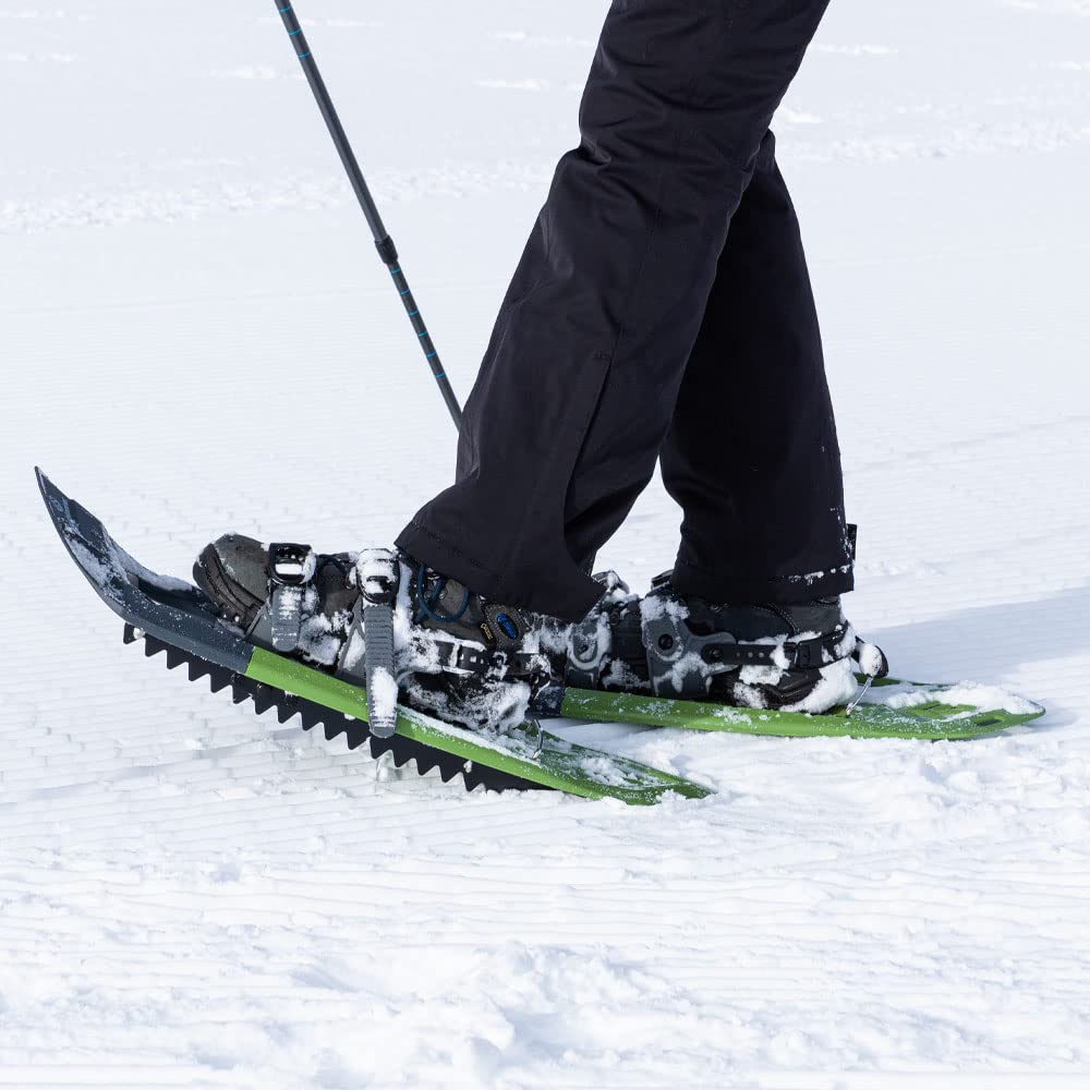 outdoorer Schneeschuhe SnowClimber M – 25 Zoll, Moderns mit Steighilfe und Ratschenbindung, für sportliche Schneeschuhtouren