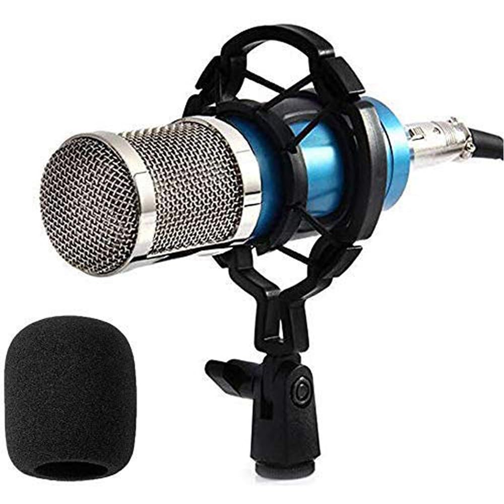 SOUVENIR BM-800 Professional Condenser Studio Microphone for Studio Recording, Broadcasting, Interview, Podcast and Video Gaming Audio Equipment (Blue) 3