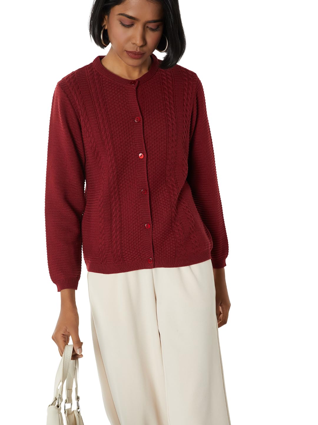 max Women's Acrylic Casual Cardigan-picture-17