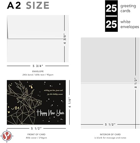 Miniatura 7 de Tarjetas de felicitación de feliz año nuevo 2026 – Wishing You Love, Peace & Joy – Invitaciones navideñas de Navidad, agradecimientos, anuncios,