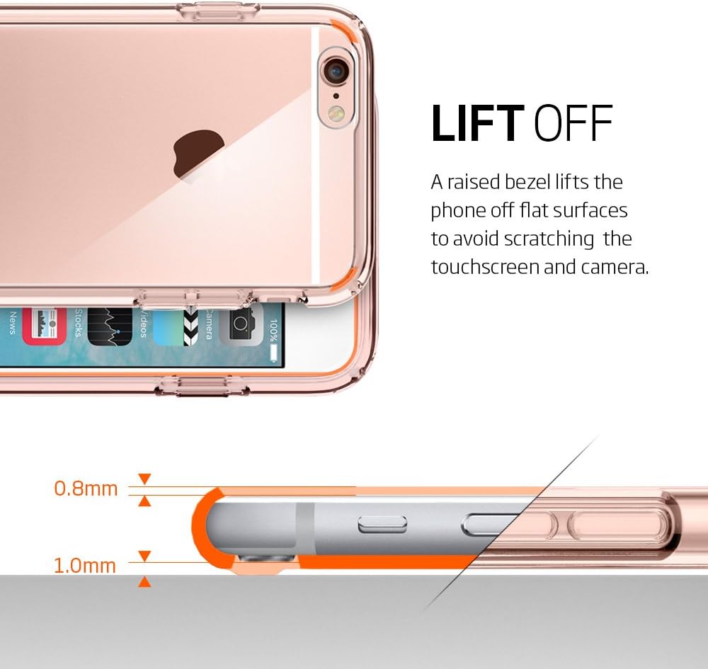 Spigen Ultra Hybrid Designed for Apple iPhone 6S Plus Case (2015) - Rose Crystal