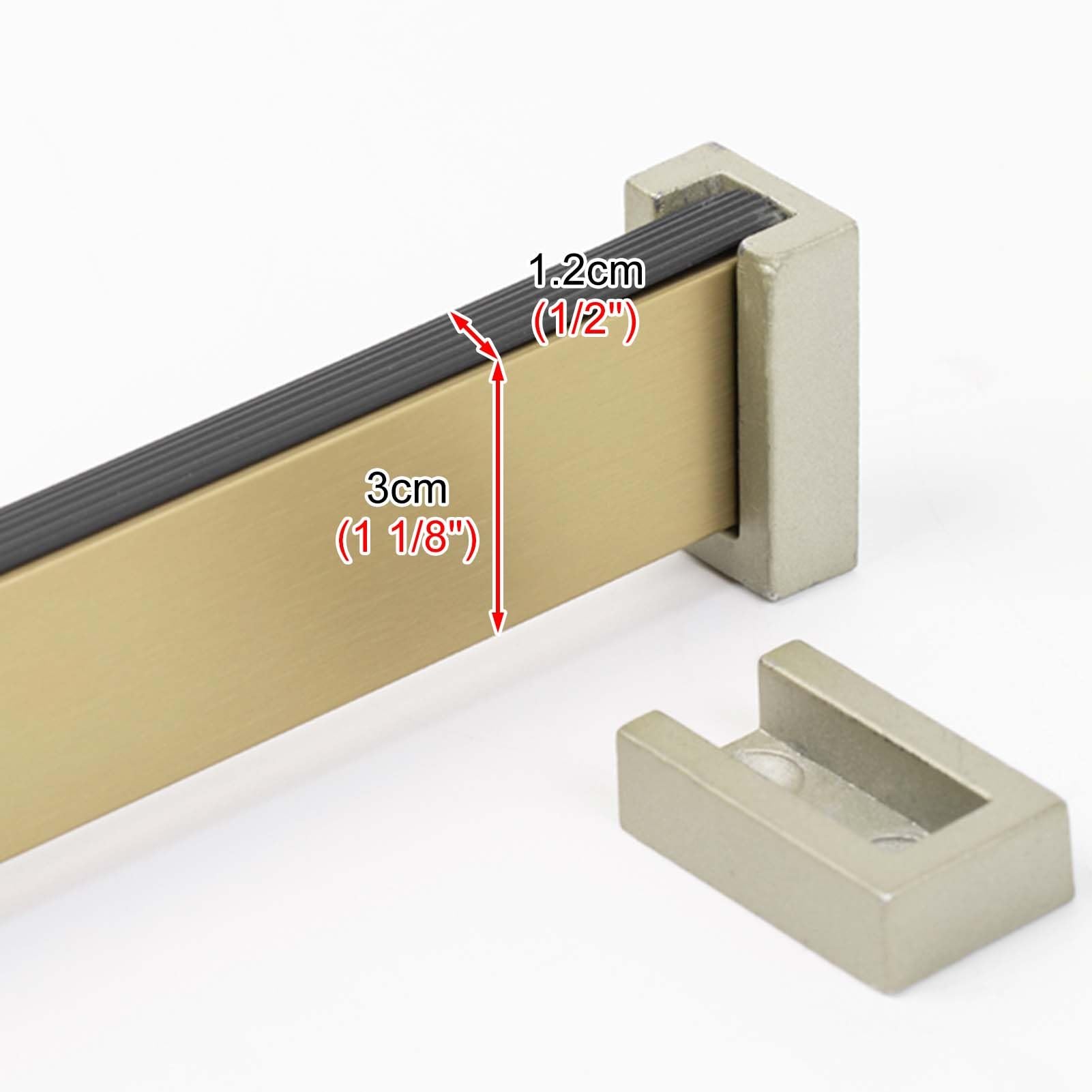 Tringle de placard robuste en métal brossé pour suspendre des vêtements et économiser de l'espace avec barre de rangement