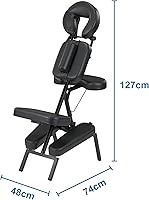 Vista 3 de Master Massage Apollo - Silla de masaje portátil de tamaño extragrande, ligera, de aluminio, plegable, postura sentada, silla de masaje plegable