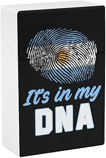 Argentina It's in My DNA Flip Open Cigarette Case for Women Men Plastic Cigarette Box Holder Pocket Cigarettes Storage Container