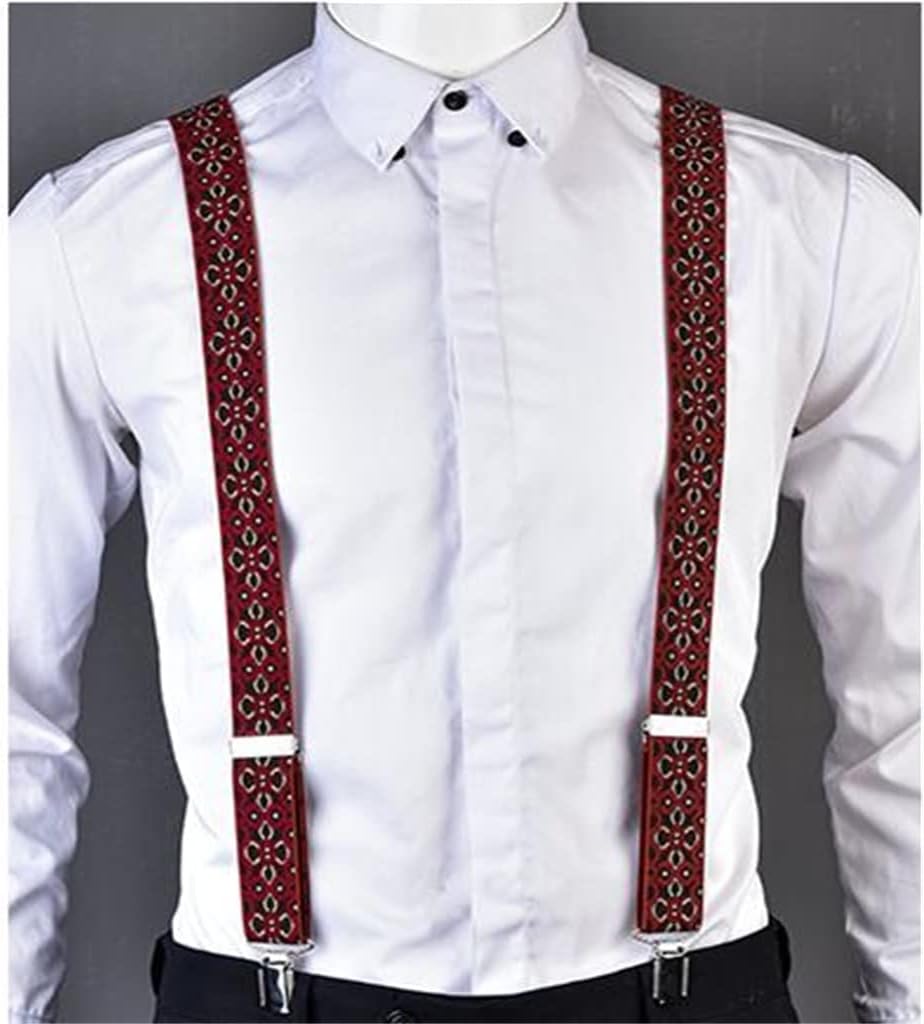 Strap Men's Suit Shirt Trousers Suspender Pants Elastic Clip Male Adult Suspenders