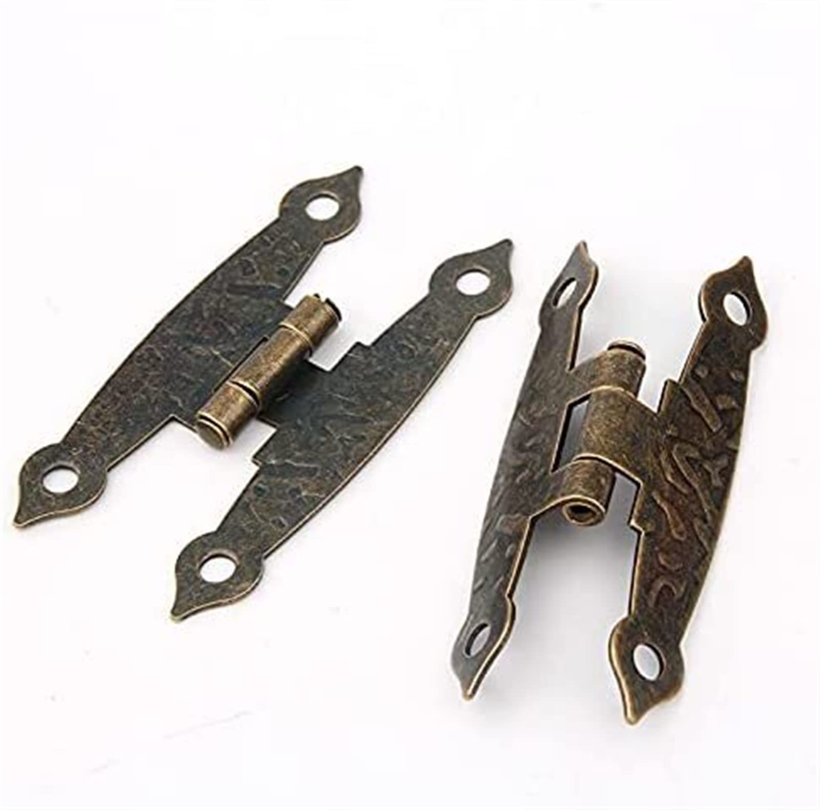 Zawiasy do drzwi retro, zawiasy składane samoblokujące, zawiasy czołowe, okucia do zawiasów do drzwi, zawiasa do drzwi 65 * 34 mm 5 szt. Zawias do drzwi szafki 4 otwory Wystrój Dekoracja mebli Antyczn