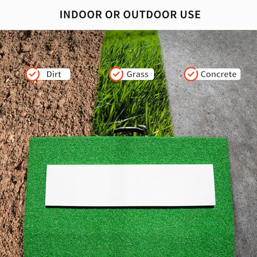 KuiBonu Pitching Mound, Portable Baseball Pitcher's Mound with Pitching Rubber, Antifade Turf and Carry Handles, 30 x 30 x 4 Inch Baseball Pitching Training Equipment for All Ages - Thumbnail 7