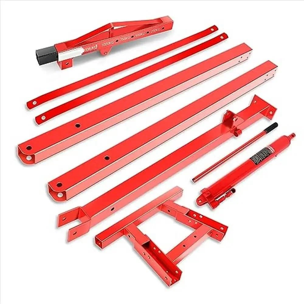 SDdPulse Herramienta de elevación plegable hidráulica para motor, grúa de elevación de reparación de automóviles, grúa de taller de 1 tonelada con ruedas y 4 posiciones ajustables polipastos
