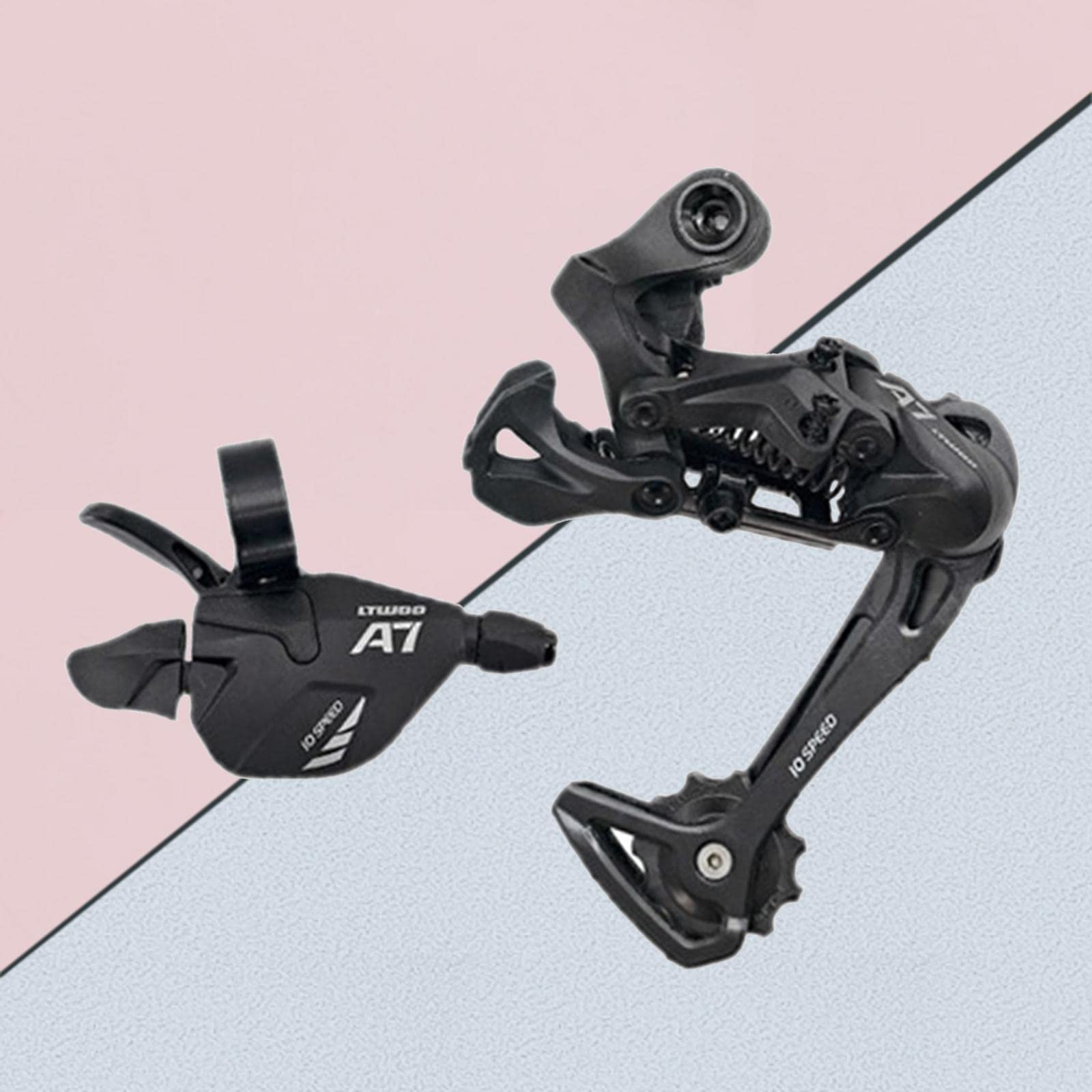 Dérailleur arrière à longue cage pour vélo - Montage direct - 10 vitesses