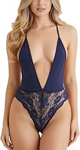 Xs and Os Women Lingerie Polycotton Deep V Neck Lace Nightwear